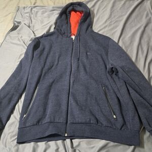 Lacroste Mixed Media Full Zip Long Sleeve Jacket Sweatshirt Mens 4XL Wool Blend